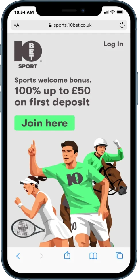 10Bet New Welcome Offer - 100% up to £50 on first deposit
