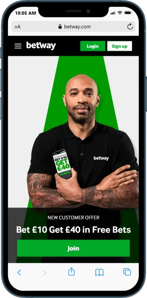 Betway Bonus Offer - Bet £10 Get £40 in Free Bets