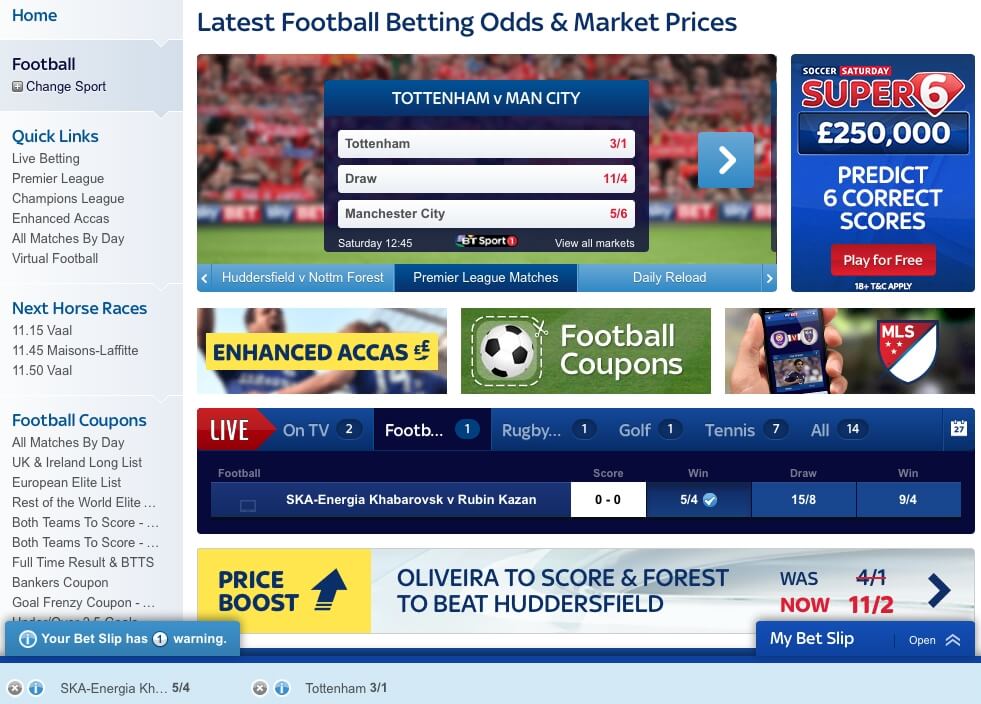 Football Betting at Skybet Football Betting at Skybet